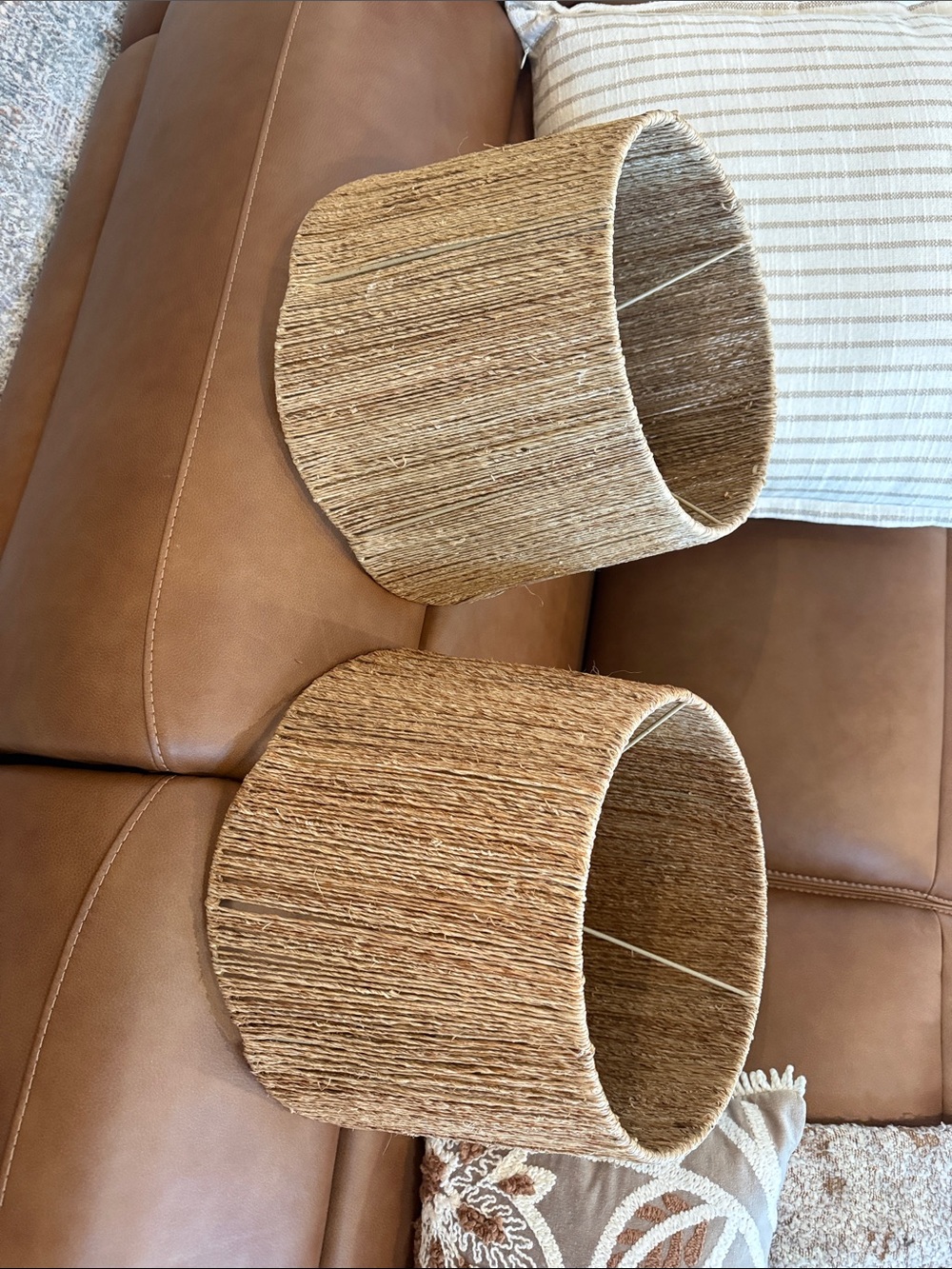 Pair of World Market lampshades, brand new, never used.